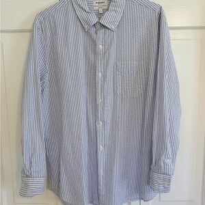 Bonobos Men's White and Blue Striped Button Down Shirt